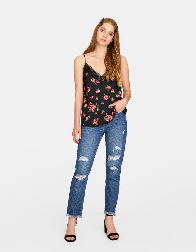 Stradivarius Gebloemde Lingerietop Dames Zwart Xs stradivarius kopen in de aanbieding Stradivarius Gebloemde Lingerietop Dames Zwart Xs stradivarius kopen in de aanbieding