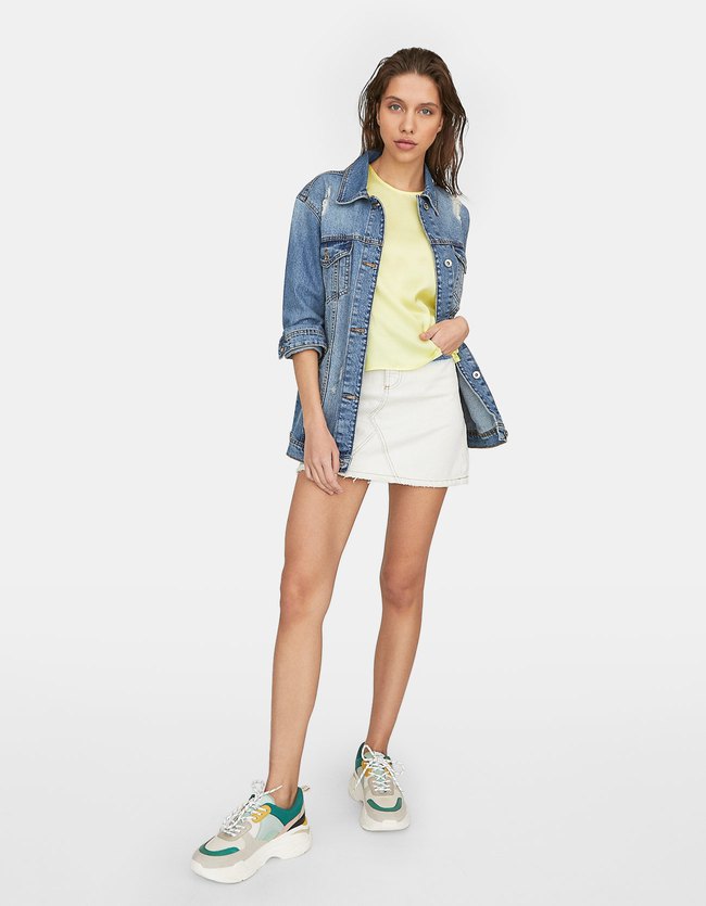 Stradivarius Top Met Zwemrug Dames Lichtgeel stradivarius kopen in de aanbieding