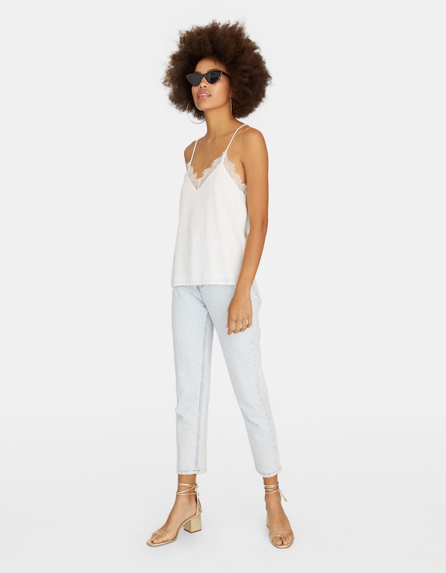 Stradivarius Lingerietop Met Kant Dames Ecru Xs stradivarius kopen in de aanbieding Stradivarius Lingerietop Met Kant Dames Ecru Xs stradivarius kopen in de aanbieding