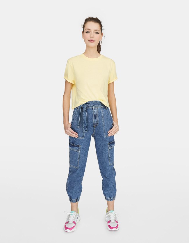 Stradivarius Cropped Top Dames Pastelgeel stradivarius kopen in de aanbieding Stradivarius Cropped Top Dames Pastelgeel stradivarius kopen in de aanbieding