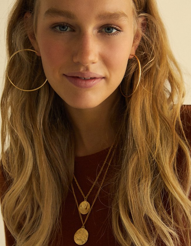 Stradivarius Set Van 4 Schakelkettingen Str Dames Geel stradivarius kopen in de aanbieding