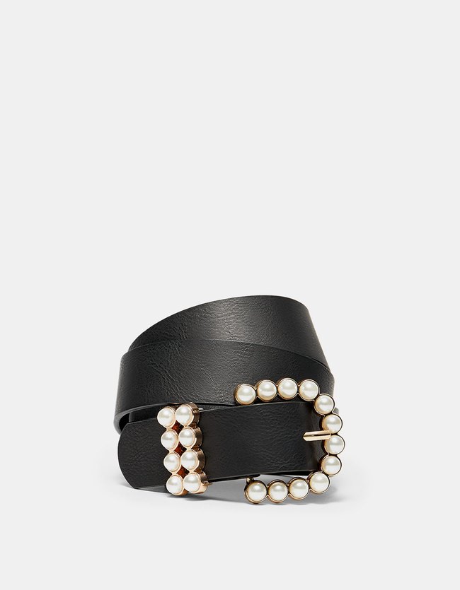Stradivarius Riem Met Parels Gesp Dames Zwart 70 stradivarius kopen in de aanbieding Stradivarius Riem Met Parels Gesp Dames Zwart 70 stradivarius kopen in de aanbieding
