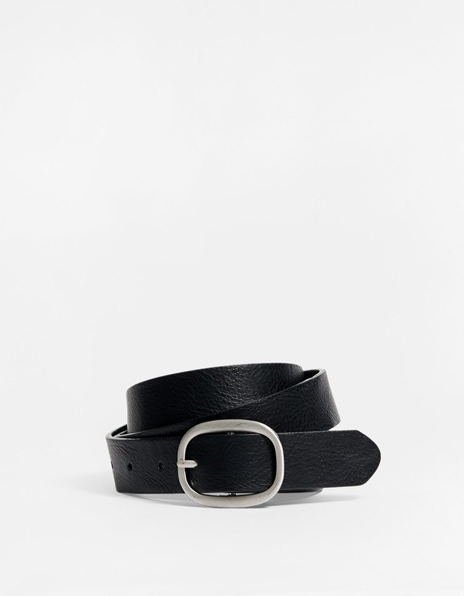 Stradivarius Ceintuur Met Ovalen Gesp Dames Zwart 80 stradivarius kopen in de aanbieding