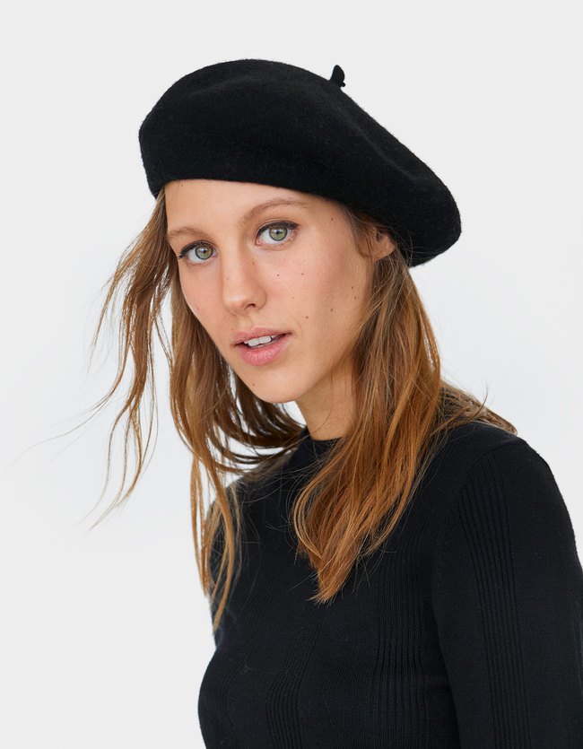 Stradivarius Wollen Baret Dames Zwart stradivarius kopen in de aanbieding Stradivarius Wollen Baret Dames Zwart stradivarius kopen in de aanbieding