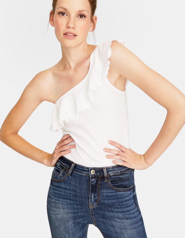 Stradivarius Jeans Met Hoge Taille Dames Middenjeans 40 stradivarius kopen in de aanbieding