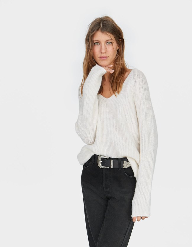 Stradivarius Trui Met V Hals Dames Steen stradivarius kopen in de aanbieding Stradivarius Trui Met V Hals Dames Steen stradivarius kopen in de aanbieding