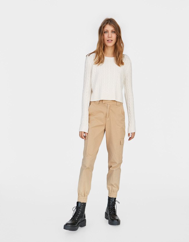 Stradivarius Cropped Gevlochten Trui Dames Steen stradivarius kopen in de aanbieding Stradivarius Cropped Gevlochten Trui Dames Steen stradivarius kopen in de aanbieding