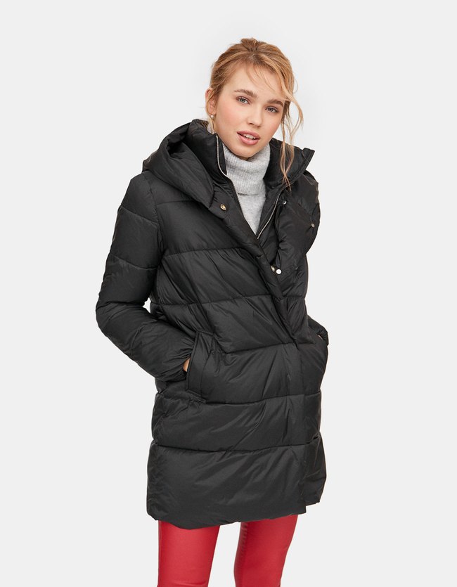 Stradivarius Jas Met Padding En Dubbele Kraag Limited Edition Dames Zwart stradivarius kopen in de aanbieding Stradivarius Jas Met Padding En Dubbele Kraag Limited Edition Dames Zwart stradivarius kopen in de aanbieding
