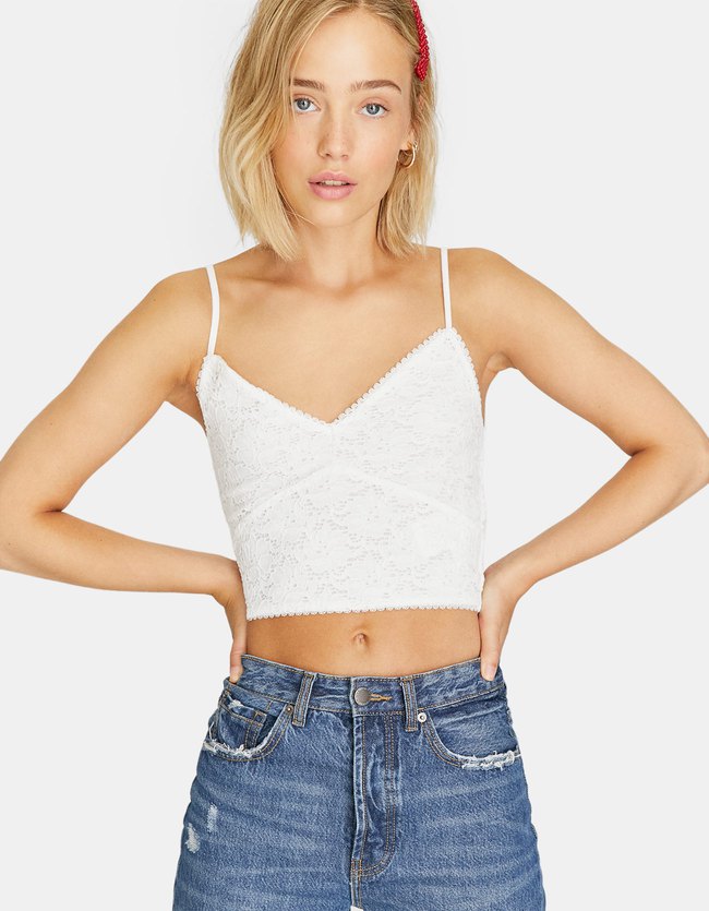 Stradivarius Kanten Bralette Dames Ecru Xs stradivarius kopen in de aanbieding Stradivarius Kanten Bralette Dames Ecru Xs stradivarius kopen in de aanbieding