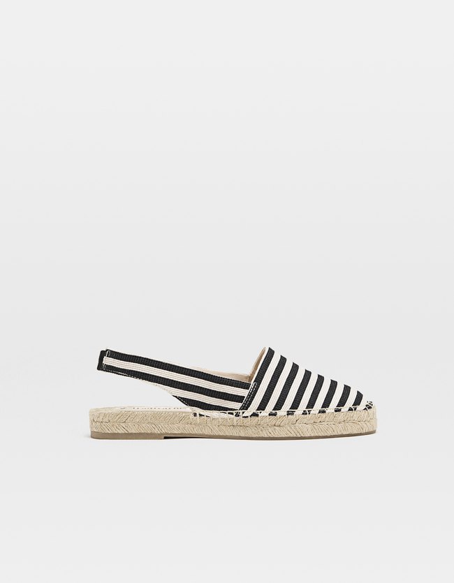 Stradivarius Gestreepte Slingback Espadrille Dames Gecombineerd 36 stradivarius kopen in de aanbieding