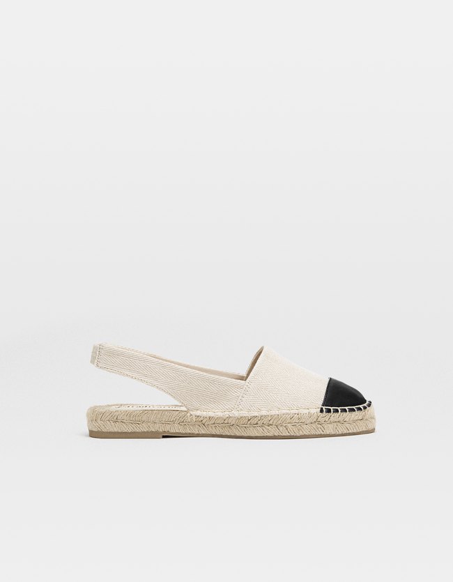 Stradivarius Slingback Espadrille Met Neusdetail Dames Gecombineerd 37 stradivarius kopen in de aanbieding
