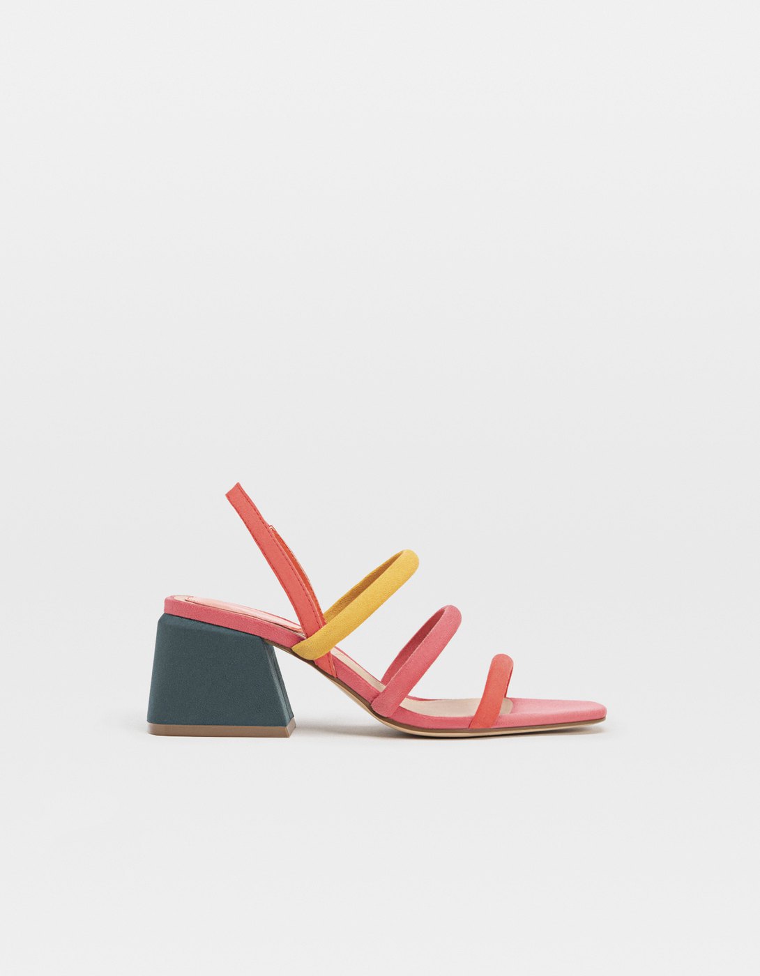 Tacón Sandalias Multicolor Tiras Tiras Sandalias Tacón Multicolor TKcF1J3l