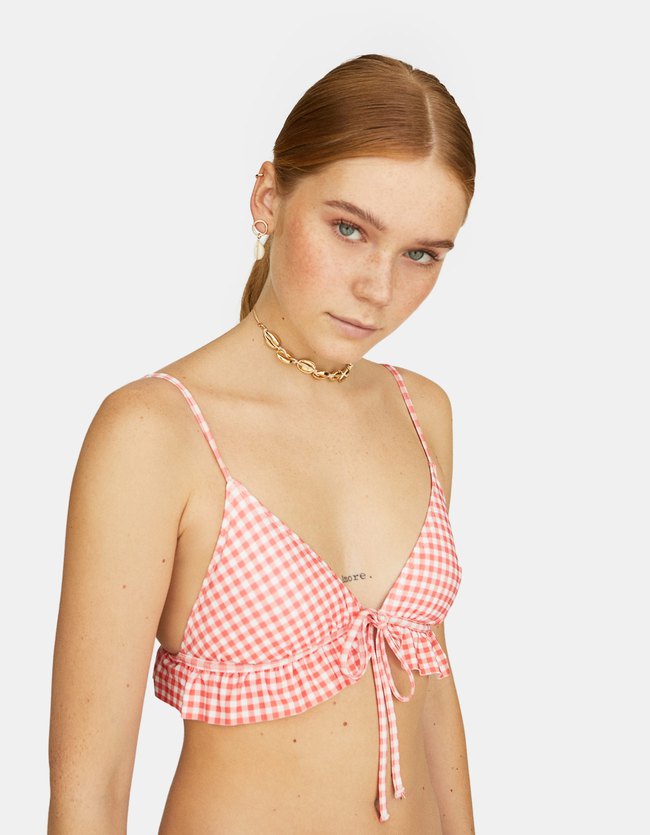 Stradivarius Vichy Bikinitop Dames Koraal stradivarius kopen in de aanbieding Stradivarius Vichy Bikinitop Dames Koraal stradivarius kopen in de aanbieding