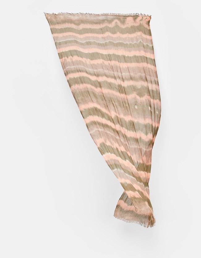 Stradivarius Tie Dye Sjaal Dames Kaki stradivarius kopen in de aanbieding