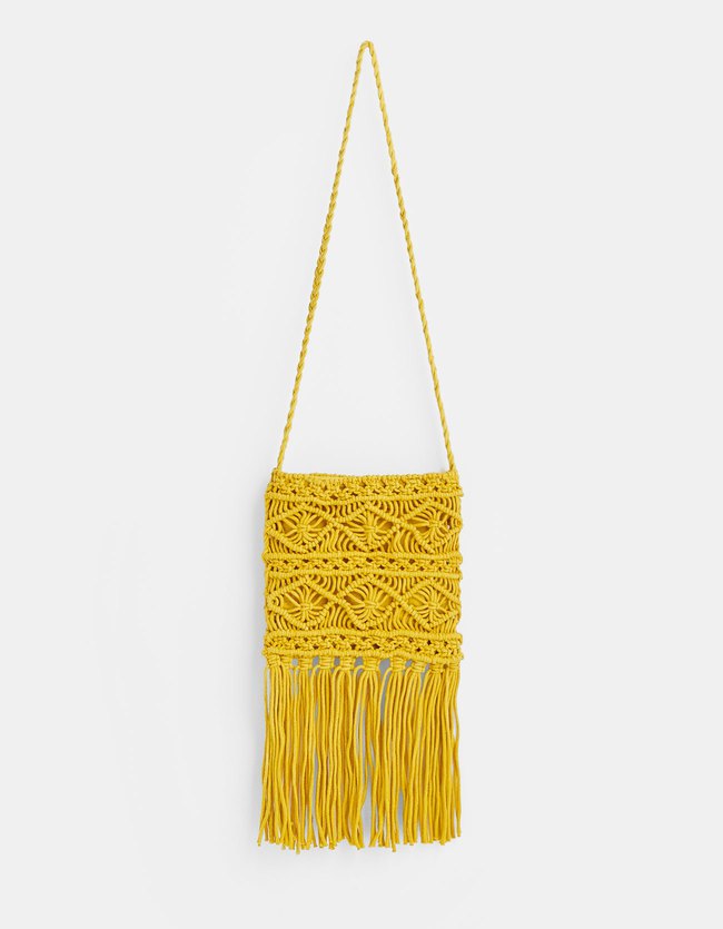 Stradivarius Macrame Schoudertas Dames Geel stradivarius kopen in de aanbieding Stradivarius Macrame Schoudertas Dames Geel stradivarius kopen in de aanbieding