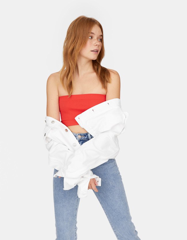 Stradivarius Bandeautop Dames Rood stradivarius kopen in de aanbieding Stradivarius Bandeautop Dames Rood stradivarius kopen in de aanbieding