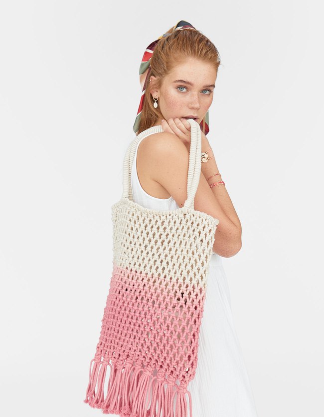 Stradivarius Gevlochten Tiedye Shopper Dames Naturel Roze stradivarius kopen in de aanbieding Stradivarius Gevlochten Tiedye Shopper Dames Naturel Roze stradivarius kopen in de aanbieding
