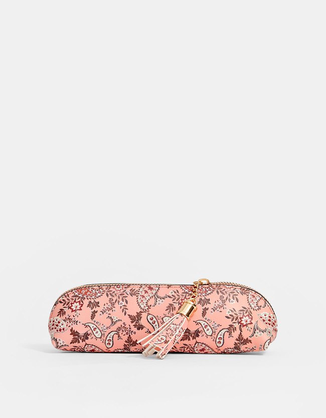 Stradivarius Etui Met Paisleyprint Dames Pastelroze 103 stradivarius kopen in de aanbieding