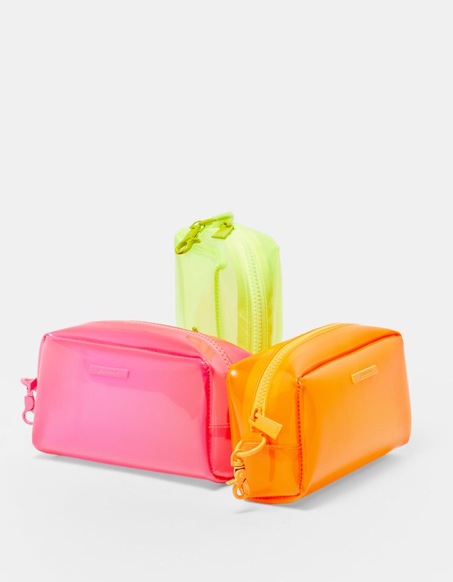 Stradivarius Kleine Fluor Toilettas Dames Oranje 103 stradivarius kopen in de aanbieding