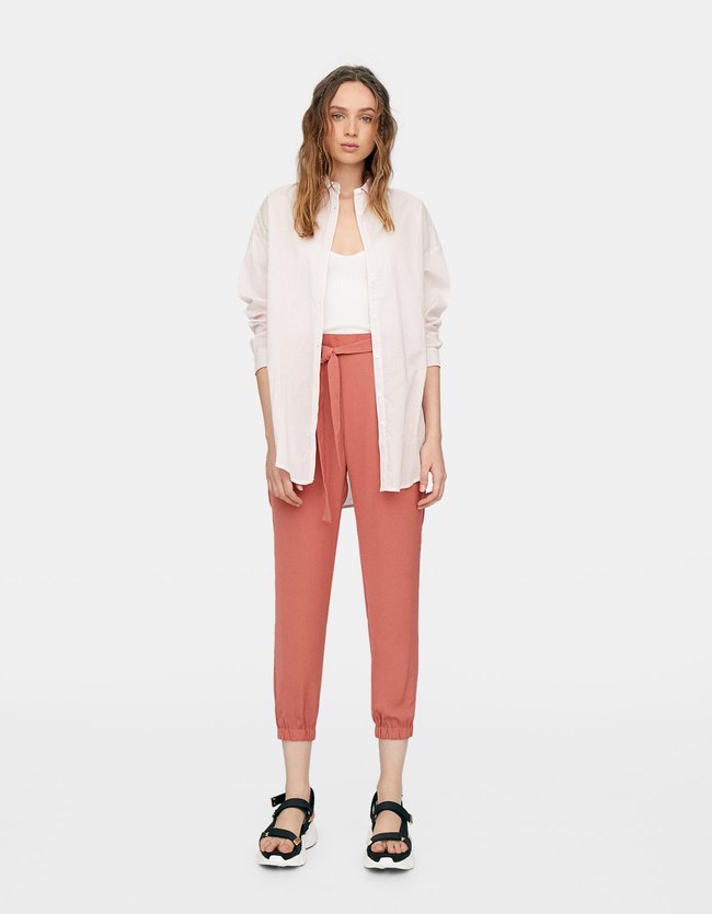 Stradivarius Basic Baggy Broek Met Riem Dames Geranium Xs stradivarius kopen in de aanbieding Stradivarius Basic Baggy Broek Met Riem Dames Geranium Xs stradivarius kopen in de aanbieding