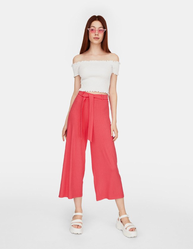 Stradivarius Tricot Culotte Met Riem Dames Fuchsia Xs stradivarius kopen in de aanbieding Stradivarius Tricot Culotte Met Riem Dames Fuchsia Xs stradivarius kopen in de aanbieding