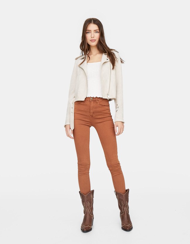 Stradivarius Gekleurde Super High Waist Dames Amber 38 stradivarius kopen in de aanbieding