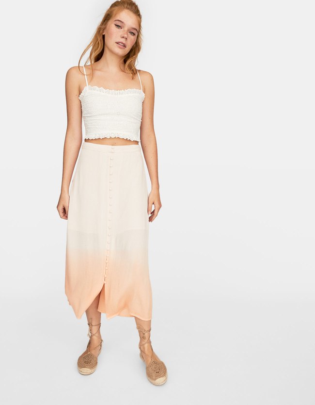 Stradivarius Mousseline Rok Met Knopen Dames Poederroze Xs stradivarius kopen in de aanbieding Stradivarius Mousseline Rok Met Knopen Dames Poederroze Xs stradivarius kopen in de aanbieding