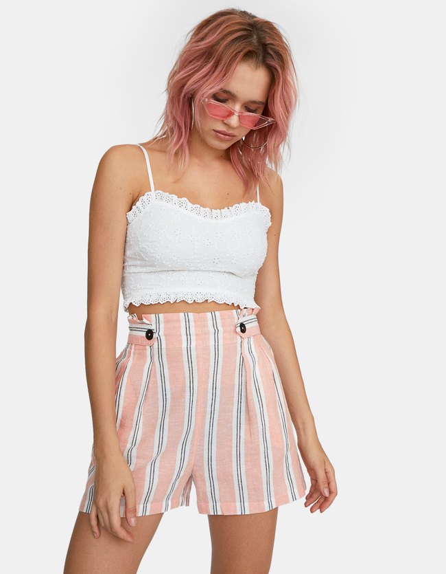 Stradivarius Short In Rustieke Stijl Dames Mandarijn Xs stradivarius kopen in de aanbieding Stradivarius Short In Rustieke Stijl Dames Mandarijn Xs stradivarius kopen in de aanbieding