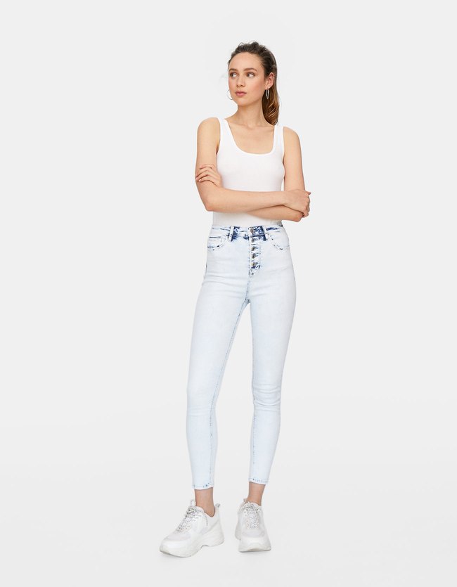 Stradivarius Jeans Met Superhoge Taille En Knopen Dames Lichtjeans 40 stradivarius kopen in de aanbieding Stradivarius Jeans Met Superhoge Taille En Knopen Dames Lichtjeans 40 stradivarius kopen in de aanbieding