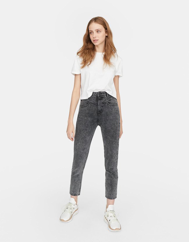 Stradivarius Mom Fit Jeans Dames Verwassen 40 stradivarius kopen in de aanbieding