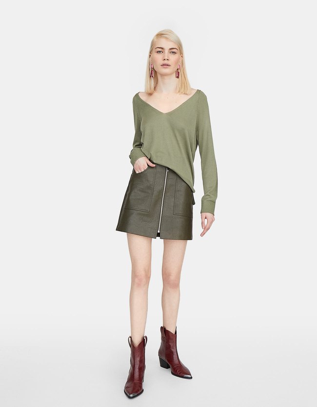 Stradivarius Trui Met V Hals En Raglanmouw Dames Kaki stradivarius kopen in de aanbieding Stradivarius Trui Met V Hals En Raglanmouw Dames Kaki stradivarius kopen in de aanbieding
