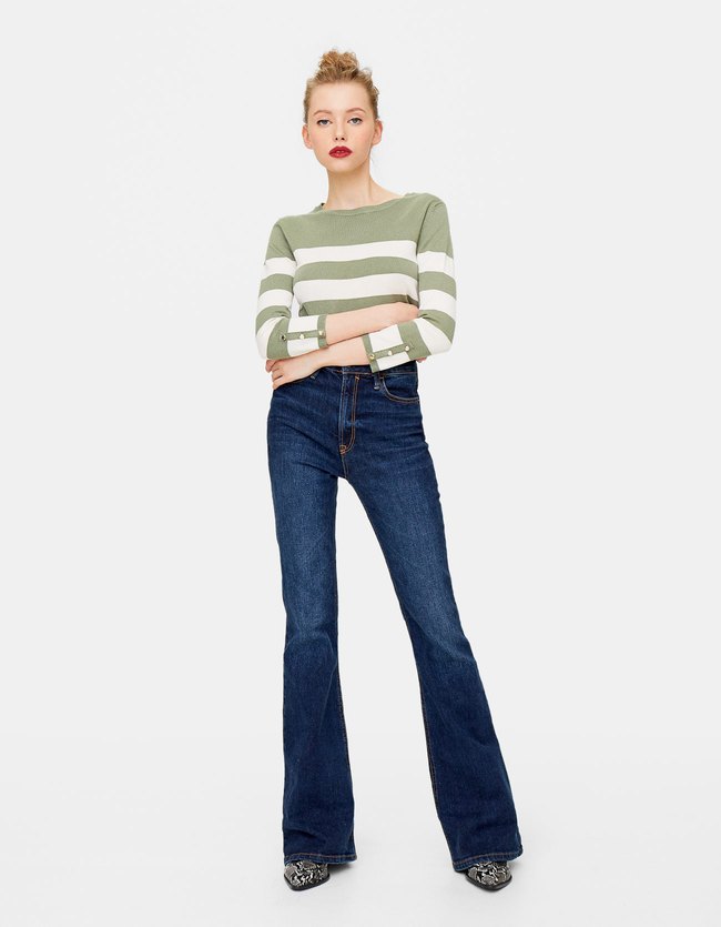 Stradivarius Nauwsluitende Trui Met Strepen Dames Kaki stradivarius kopen in de aanbieding Stradivarius Nauwsluitende Trui Met Strepen Dames Kaki stradivarius kopen in de aanbieding