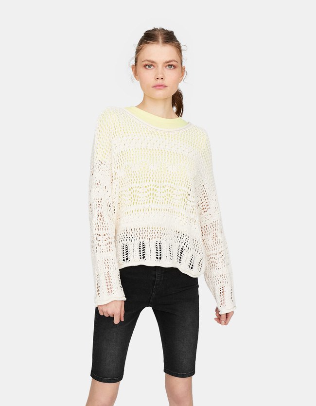 Stradivarius Ajourtrui Met Golfjesmotief Dames Transparant stradivarius kopen in de aanbieding Stradivarius Ajourtrui Met Golfjesmotief Dames Transparant stradivarius kopen in de aanbieding