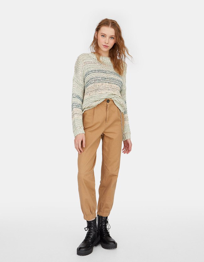 Stradivarius Gemeleerde Trui Dames Pastelgroen stradivarius kopen in de aanbieding Stradivarius Gemeleerde Trui Dames Pastelgroen stradivarius kopen in de aanbieding