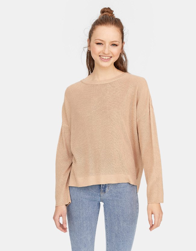 Stradivarius Trui Met Structuur Dames Beige Melange stradivarius kopen in de aanbieding Stradivarius Trui Met Structuur Dames Beige Melange stradivarius kopen in de aanbieding