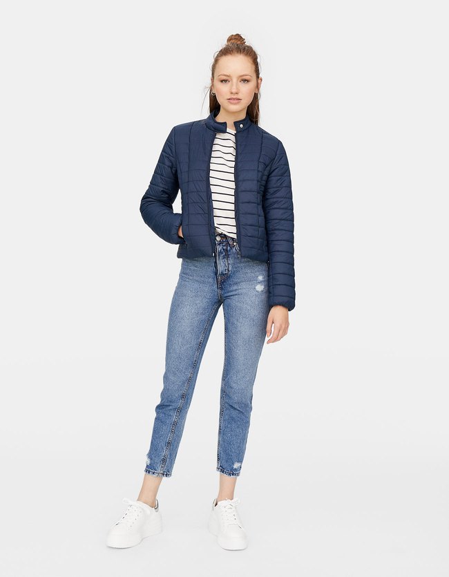 Stradivarius Strak Jack Met Padding Dames Donkermarine stradivarius kopen in de aanbieding Stradivarius Strak Jack Met Padding Dames Donkermarine stradivarius kopen in de aanbieding