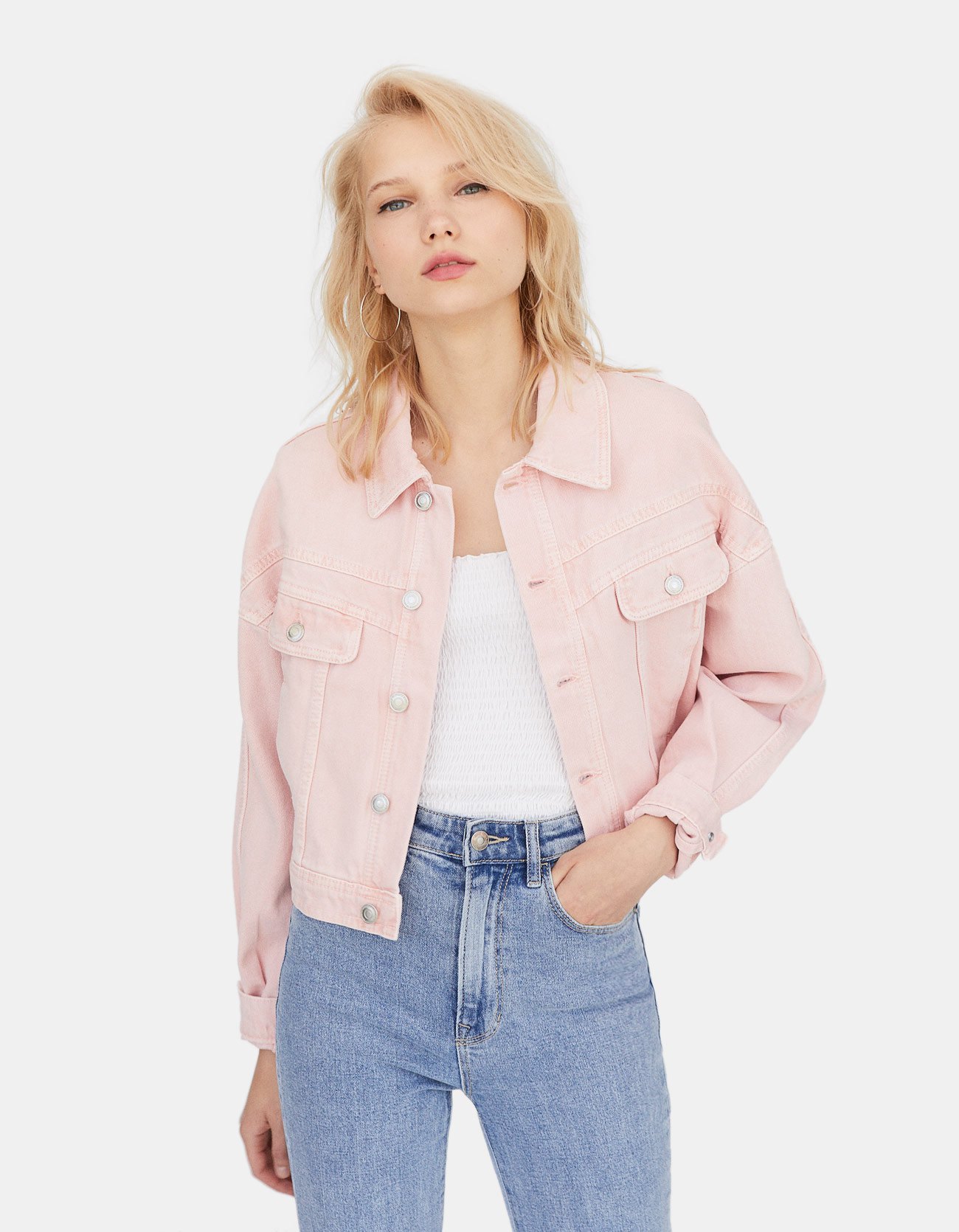 stradivarius pink jacket