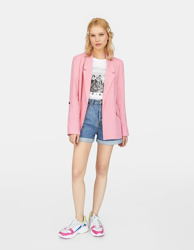 Stradivarius Ruimvallende Rustieke Effen Blazer Dames Lichtroze Xs stradivarius kopen in de aanbieding Stradivarius Ruimvallende Rustieke Effen Blazer Dames Lichtroze Xs stradivarius kopen in de aanbieding