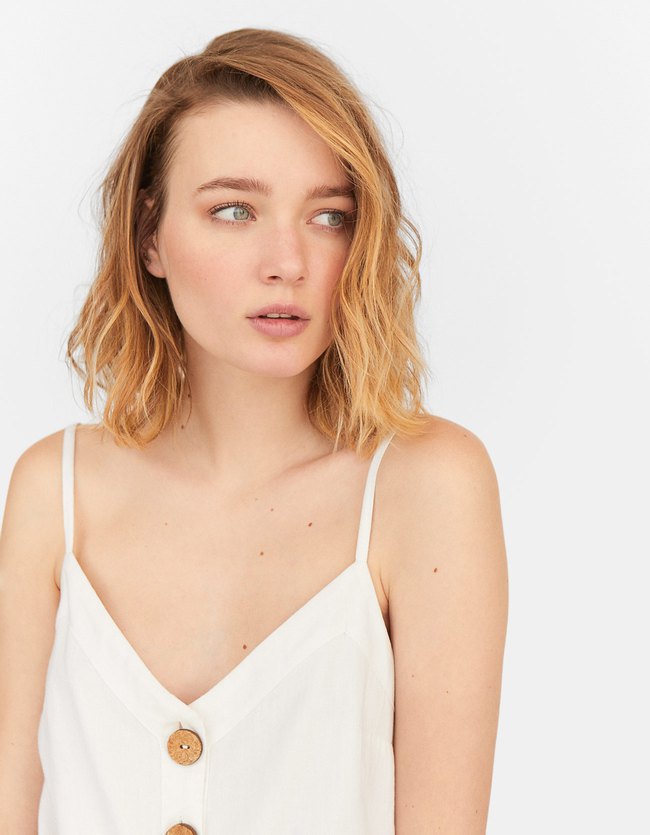 Stradivarius Top Met Knopen Dames Wit stradivarius kopen in de aanbieding Stradivarius Top Met Knopen Dames Wit stradivarius kopen in de aanbieding