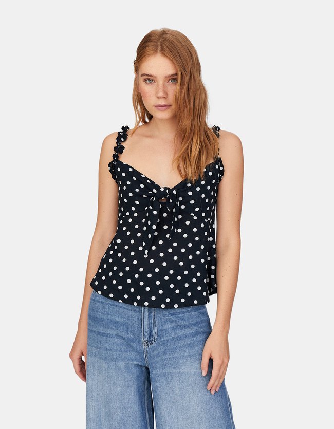 Stradivarius Printtop Met Smok Schouderbandjes En Strikband Dames Zwart stradivarius kopen in de aanbieding Stradivarius Printtop Met Smok Schouderbandjes En Strikband Dames Zwart stradivarius kopen in de aanbieding
