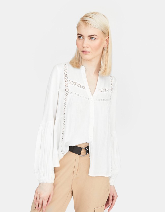 Stradivarius Blouse Met Crochet Biezen Dames Ecru stradivarius kopen in de aanbieding Stradivarius Blouse Met Crochet Biezen Dames Ecru stradivarius kopen in de aanbieding