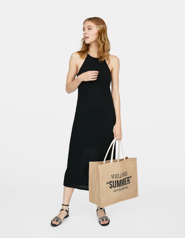 Stradivarius Jurk Met Halterlijn Dames Zwart Xs stradivarius kopen in de aanbieding Stradivarius Jurk Met Halterlijn Dames Zwart Xs stradivarius kopen in de aanbieding