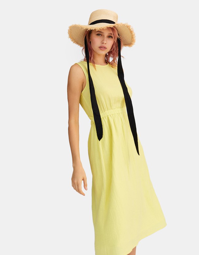 Stradivarius Mouwloze Midi Jurk Met Split Dames Limoen stradivarius kopen in de aanbieding Stradivarius Mouwloze Midi Jurk Met Split Dames Limoen stradivarius kopen in de aanbieding