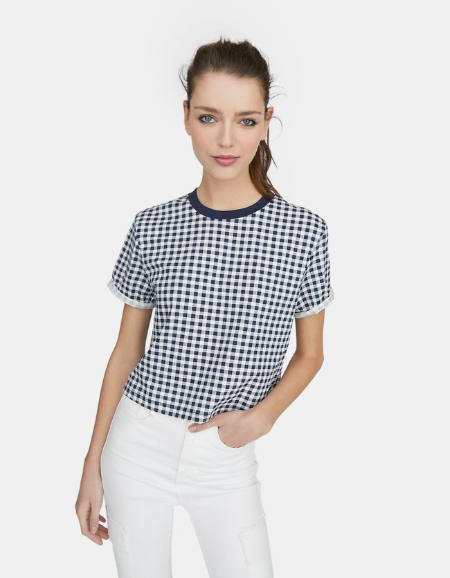 Stradivarius Cropped Top Dames Marineblauw Xs stradivarius kopen in de aanbieding Stradivarius Cropped Top Dames Marineblauw Xs stradivarius kopen in de aanbieding