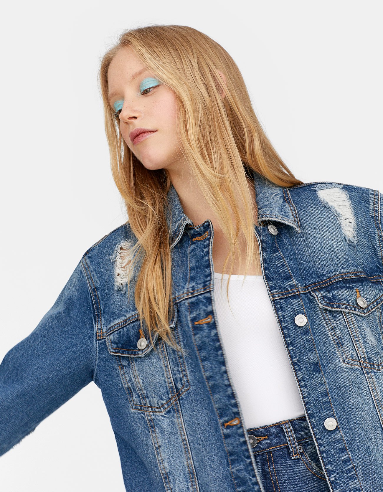 stradivarius jean jacket