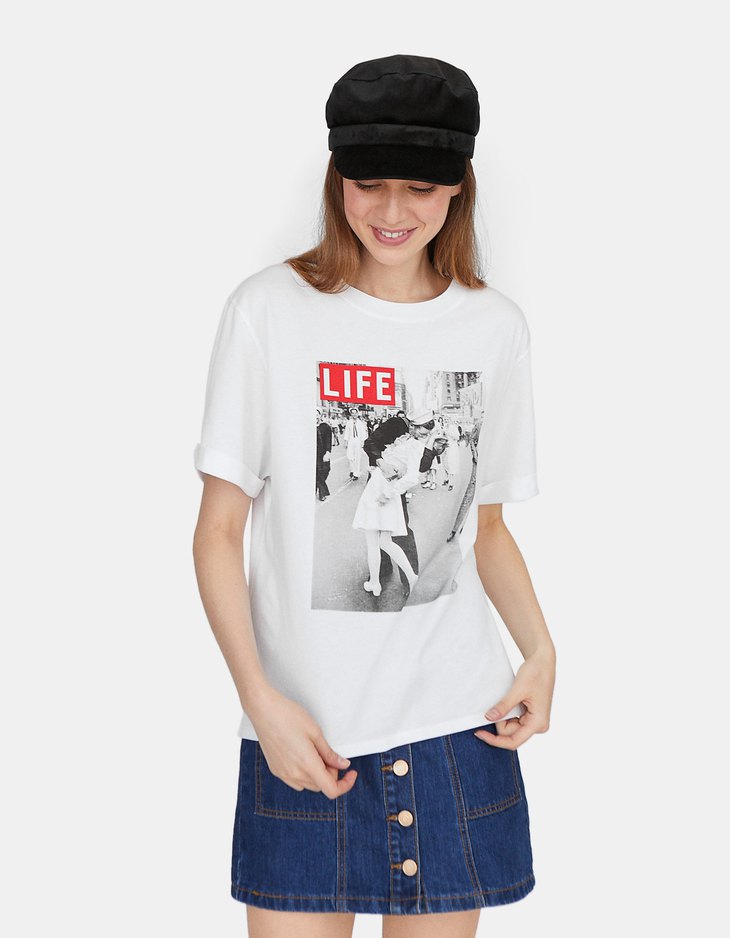 camiseta wonder woman stradivarius