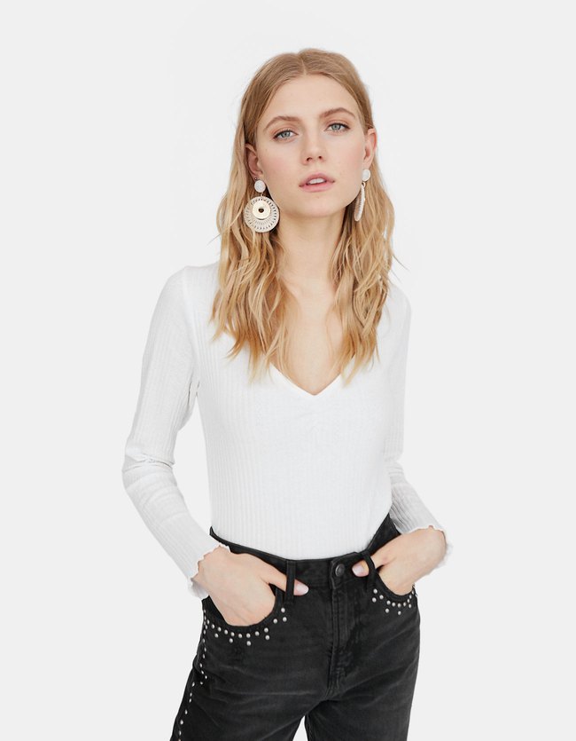 Stradivarius Fantasie T Shirt Dames Ecru stradivarius kopen in de aanbieding Stradivarius Fantasie T Shirt Dames Ecru stradivarius kopen in de aanbieding