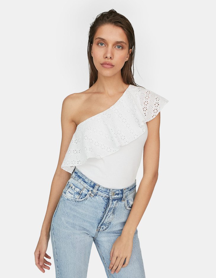 Mexico Y Asimétrico FaldasStradivarius Vestidos Top Volante 51u3lJcTFK