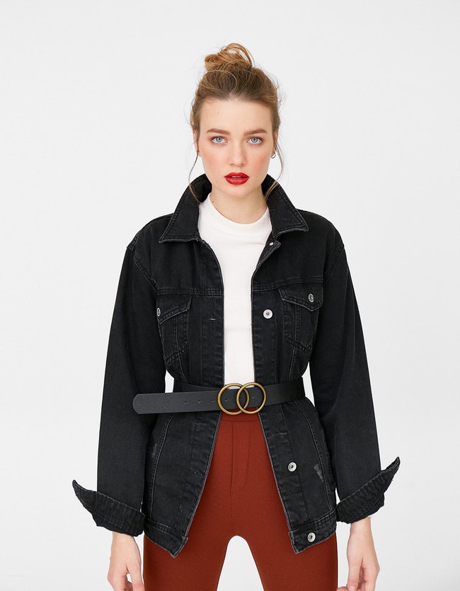 Stradivarius Brede Riem Met Gekruiste Gesp Dames Zwart 80 stradivarius kopen in de aanbieding