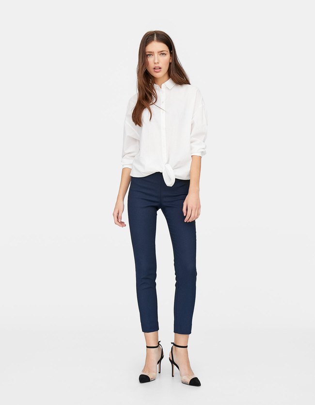 Stradivarius Basic Cigarette Broek Dames Marineblauw 38 stradivarius kopen in de aanbieding Stradivarius Basic Cigarette Broek Dames Marineblauw 38 stradivarius kopen in de aanbieding